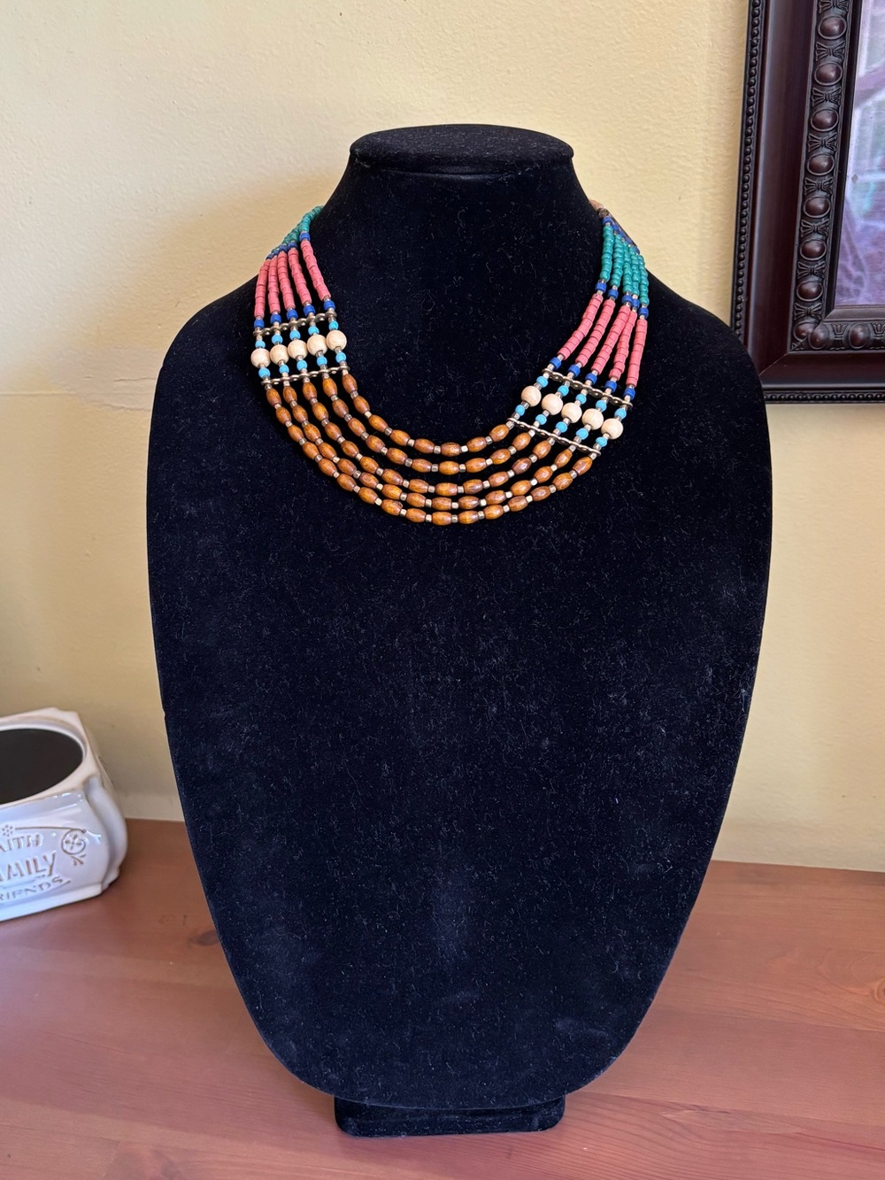 Bold Multicolor Beaded Statement Necklace